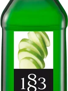 1883 MAISON ROUTIN Green Apple Syrup — 1 L Plastic Bottle, Bright Tart-Sweet Flavor