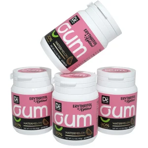 DC24 DAILY CARE Watermelon Xylitol Chewing Gum — 4-Pack (240 pcs), Sugar-Free & Aspartame-Free