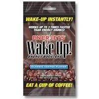 ENERJETS Wake Up Energy Booster Drops - Classic Coffee Flavor, 12 Drops/Pack, Fast-Dissolving Portable Caffeine