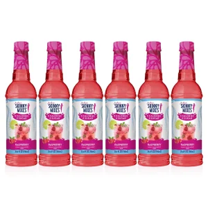 Jordan's Skinny Mixes Raspberry Syrup, Pack of 6, 25.4 fl oz, Sugar-Free, Zero-Calorie Raspberry Flavor