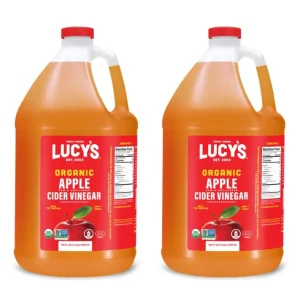 Lucy's Apple Cider Vinegar 2-Pack Gallon — USDA Organic, Unfiltered with the Mother, 5% Acidity