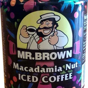Mr. Brown Macadamia Iced Coffee 24-Pack 8.12 oz Cans — Ready-to-Drink, Creamy Nutty Flavor