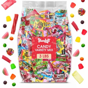Yumkit Candy Variety Pack 3 lb Bulk Bag — 48 oz Individually Wrapped Assorted Sweets for Parties